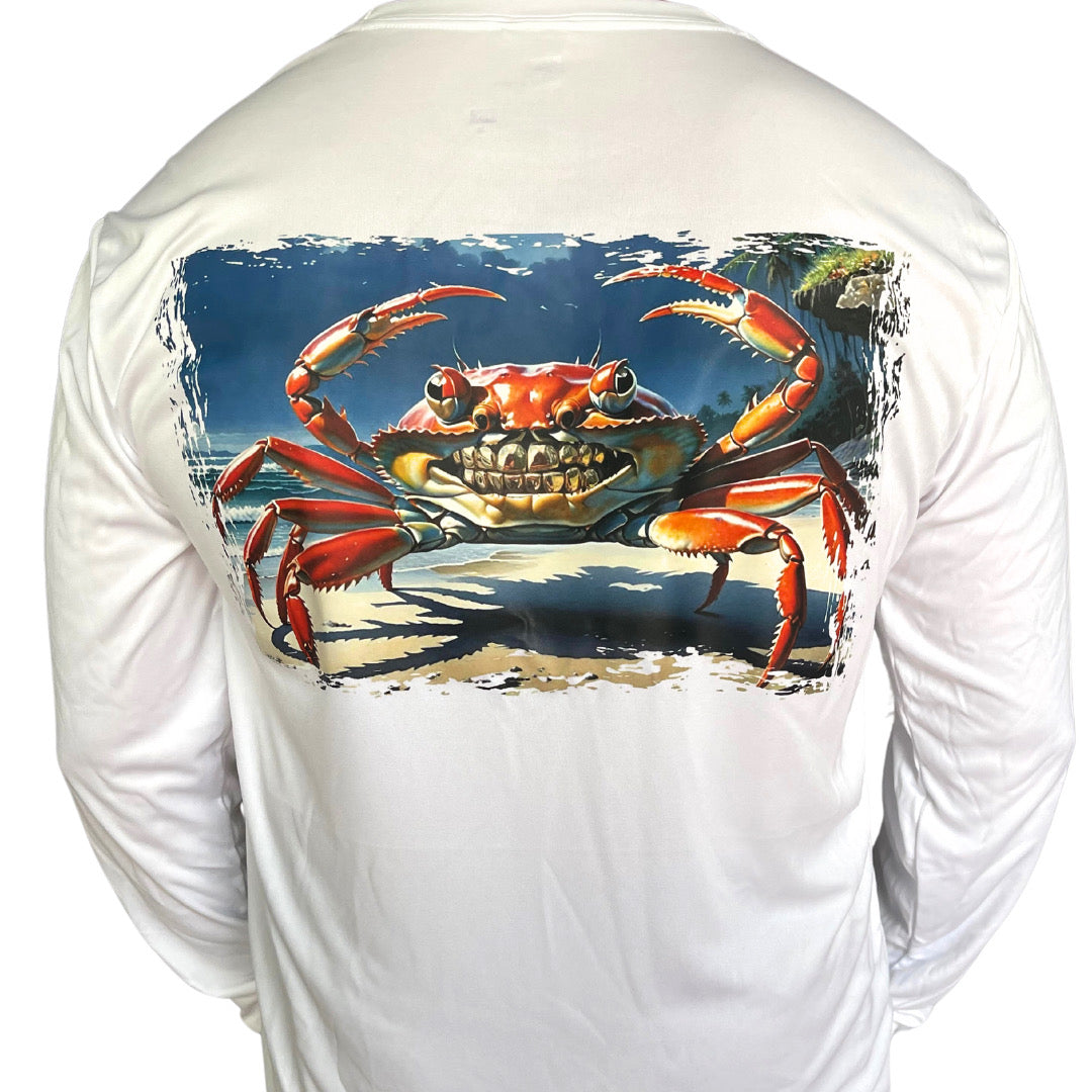 Long Sleeve White Crabby