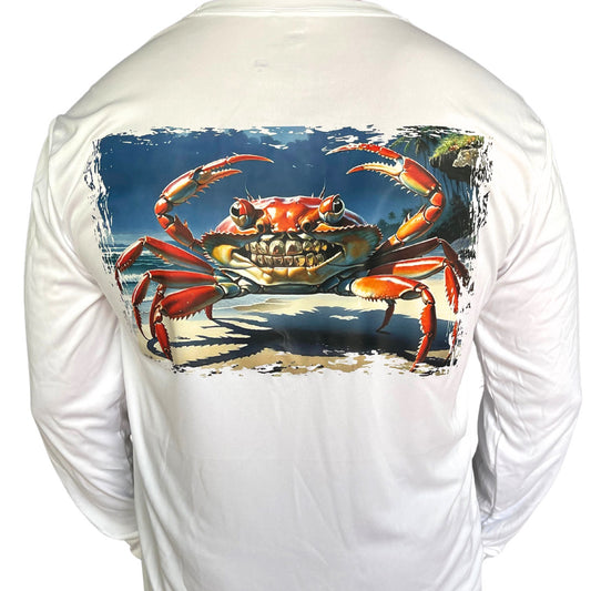 Long Sleeve White Crabby