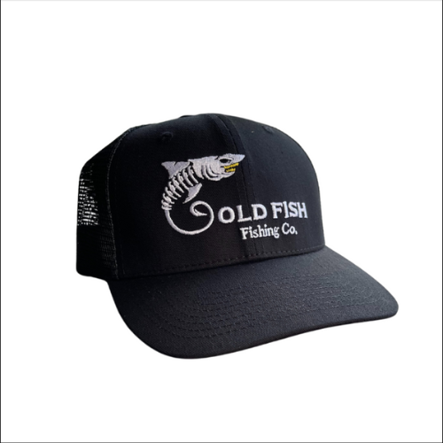 Black Fishing Hat- Gold Fish/Feed The Fish