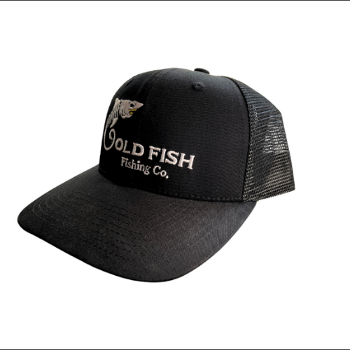 Black Fishing Hat- Gold Fish/Feed The Fish