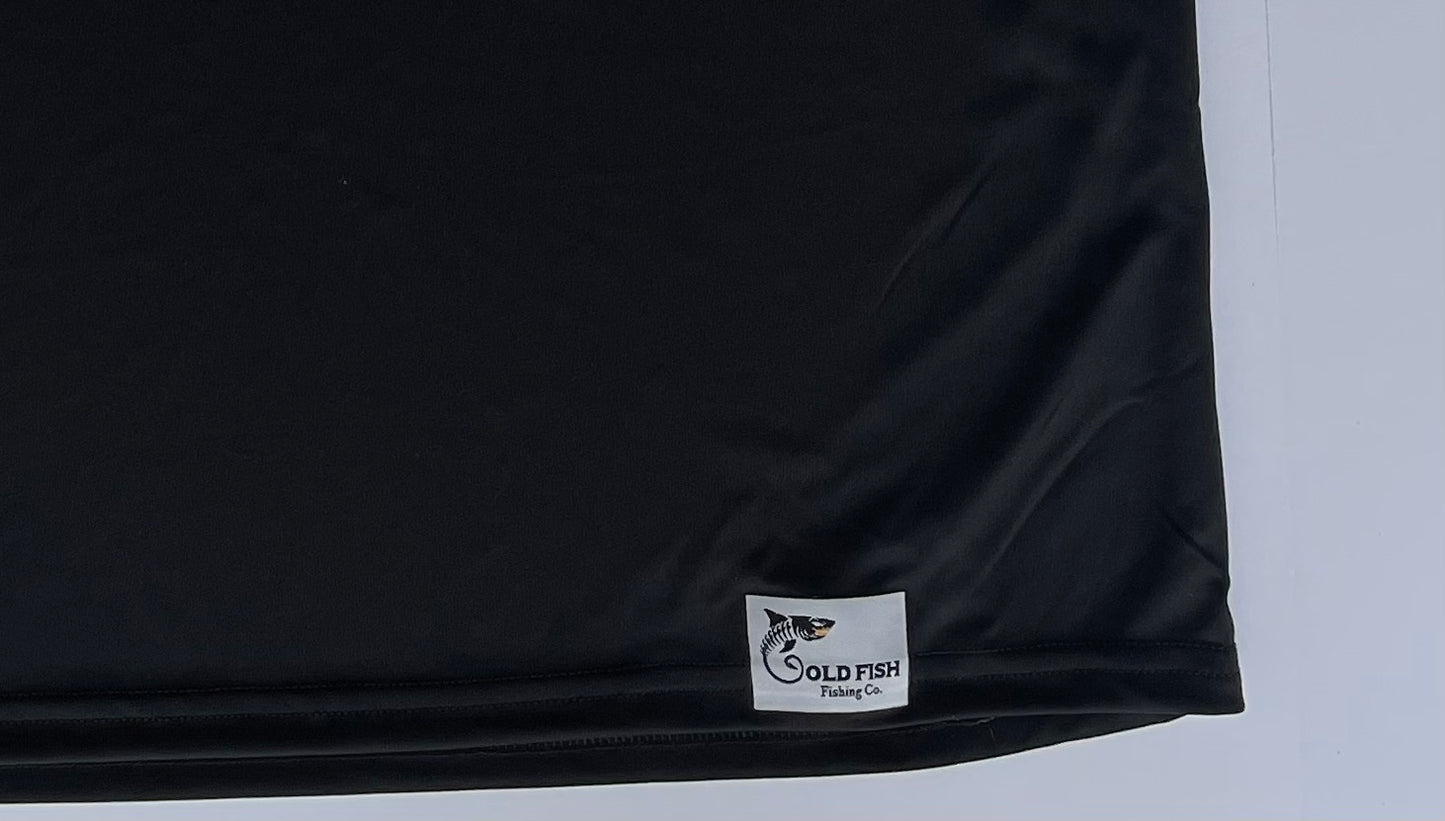 Black Fishing Shirt w/ White Logo